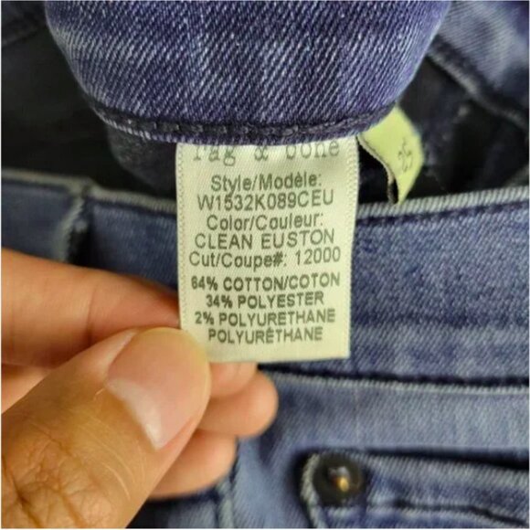 Rag & Bone Women Blue 9 High Rise Skinny Leggings Jeans Size 25 - Picture 11 of 11